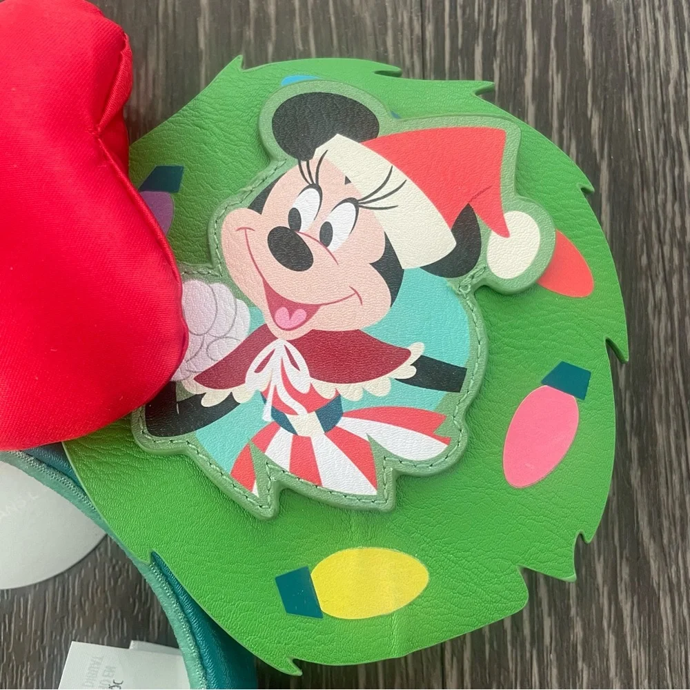 New! Mickey and Minnie Mouse Loungefly Glow-in-the-Dark Holiday Ear Headband